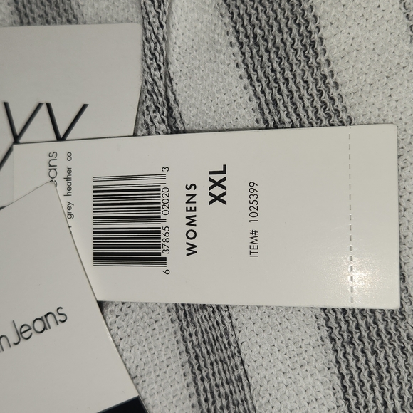 CALVIN KLEIN LIGHT WEIGHT CARDIGAN GREY WITH WHITE STRIPES SIZE 2XL NEW … - Picture 8 of 10